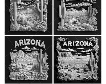 File per incisione laser dello stato dell'Arizona, incisione dell'ardesia dello stato dell'Arizona, design PNG, download digitale, modello in scala di grigi, modello in legno, stampa, immagine, regalo