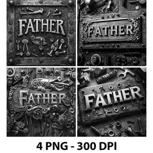 Mechanic Fathers Day Laser Engraving Files Daddy Dad Slate Engrave PNG Design Digital Download Grayscale Model Wood Pattern Print Image Gift