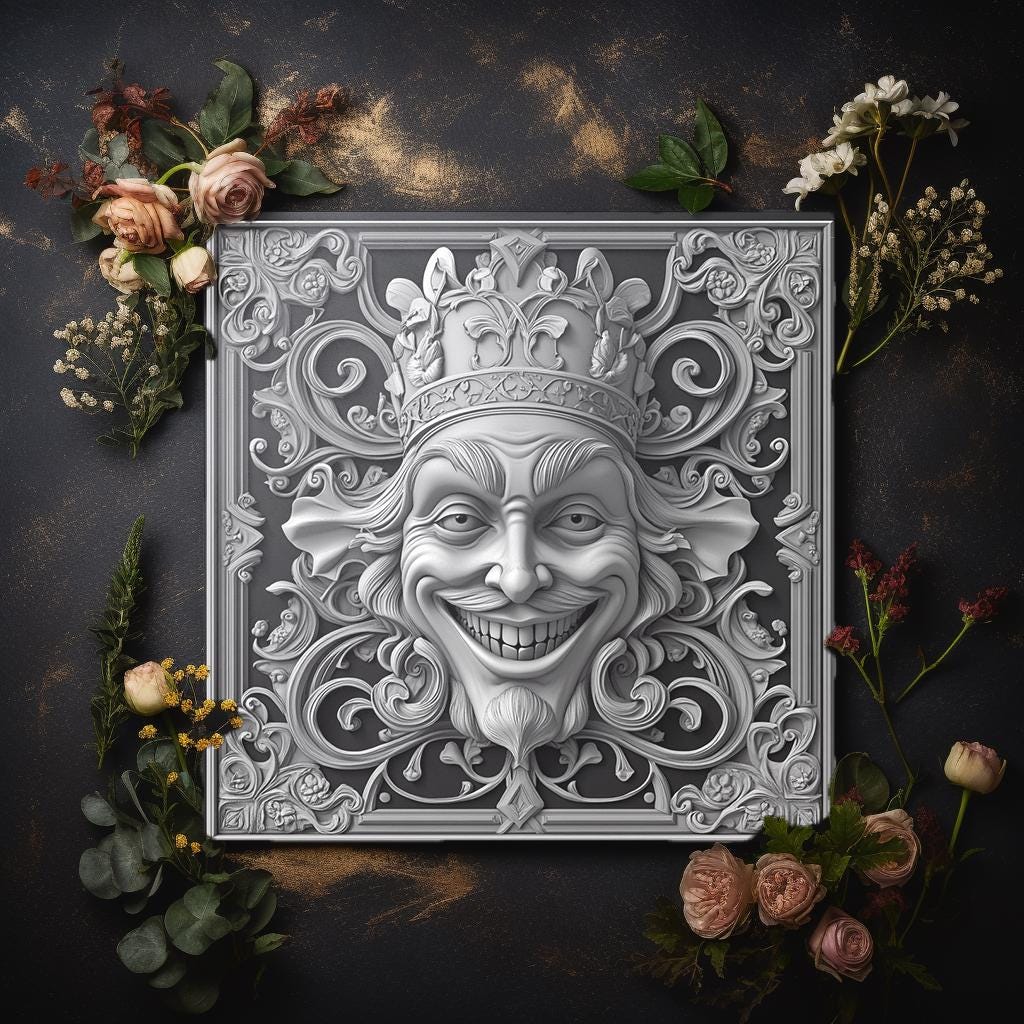 The Joker Laser Engraving Files Card Evil Clown Face Slate Engrave