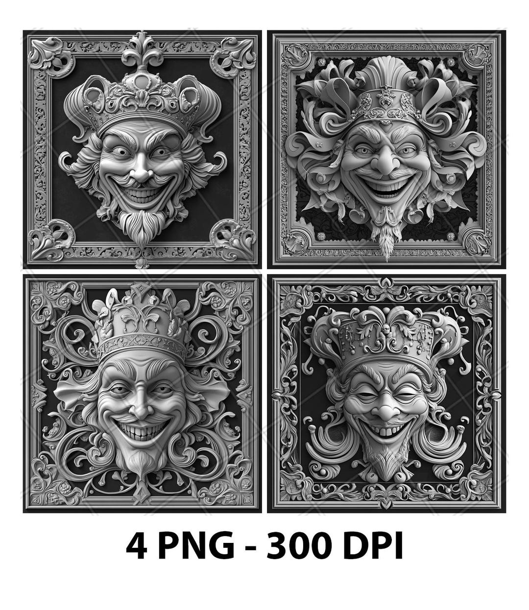 The Joker Laser Engraving Files Card Evil Clown Face Slate Engrave