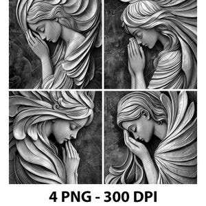 The Serenity Prayer Wisdom Faith Hope 3D Illusion Laser File PNG Slate Engrave Coaster Xtool Wood Black White Glowforge LightBurn Co2 Cnc