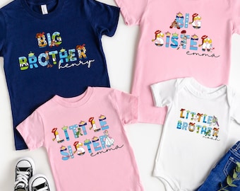 Toy Story Siblings Matching Shirts, Personalized Sibling Shirts, Custom Matching Family Shirts, New Baby Announcement, Family Gift