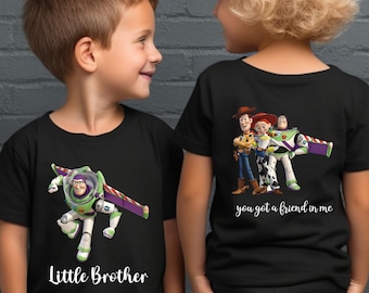 2-Sided Disney Toy Story Big Brother Big Sister Little Brother Shirt, Matching Siblings Shirt, Disney Family Trip Shirt,Pregnancy Reveal Tee