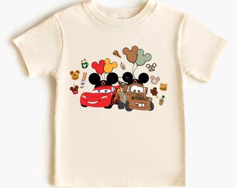 Car Mickey T-shirt, Disney Snacks Shirt, Toddler Boy Disney Shirt, Family Matching Disney Shirt, Disneyworld Tee, Mcqueen and Mater Matching