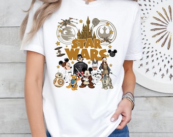 Daisney Mickey T-shirt, Star Wars Mickey and Co Vacation Tshirt , May The 4th be Disney Family Matching Tee, Disneyland Star Wars Gift youth