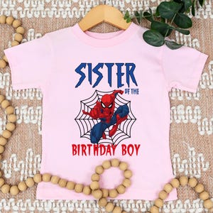 Custom Spiderman Birthday Boy Shirt, Spiderman Birthday Tshirt Gift for Kids, Disney Family Matching Spider Man Party Tee, Personalized Gift image 4