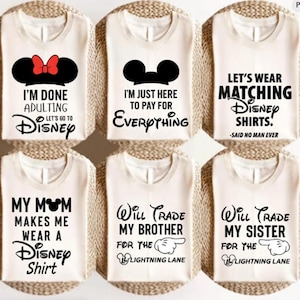 Portons la chemise Disney assortie, dit No Man Ever, t-shirt Disney cool, chemise Disney pour homme, chemise père Disney, chemise drôle Disney, cadeau pour papa image 3