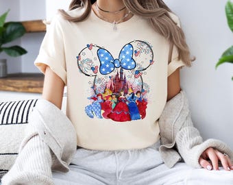 Disney Princess 4th Of July Shirt, American Princess Shirt, Disney Princess Shirt, Fourth of July Magical Shirt, Princess Castle Tee