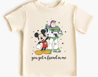 You Got A Friend In Me Shirt, Mickey and Buzz Disney Shirt, Mickey Mouse Shirt, Buzz Lightyear Shirt, Family Matching Tee, Best Friend Gift