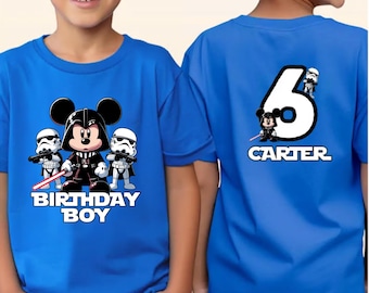 Custom Star Wars Mickey Birthday Family Matching Disney Family Shirts, Teenager youth Todddler Gift Mom Dad