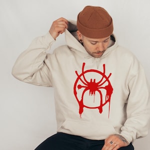 Miles Morales Sweatshirt, Spider Sweatshirt, Spider Man Hoodie, Unisex Spiderman Sweatshirt, Spider-Man Sweater, Superhero Gift for Him
