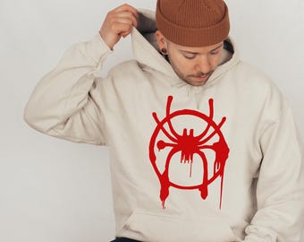 Miles Morales Sweatshirt, Spider Sweatshirt, Spider Man Hoodie, Unisex Spiderman Sweatshirt, Spider-Man Sweater, Superhero Gift for Him