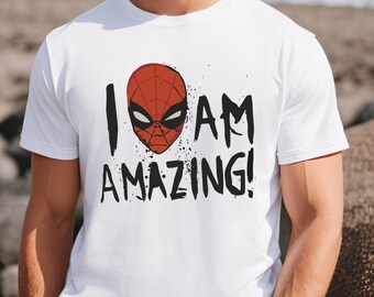 I Am Amazing Spiderman Shirt, Vintage Spiderman Shirt, Spiderman Party Tee, Disneyland Shirt, Superhero Shirt, Family Matching Tee