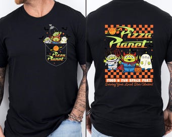 Aliens Toy Story Pizza Planet Halloween Shirt, Toy Story Planet Halloween Gift, Spooky Season Tee, Disneyland Halloween Vacation Kids Women
