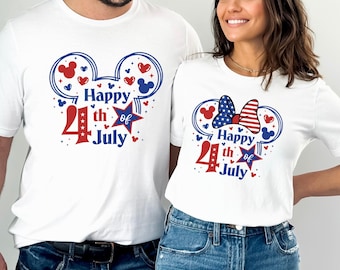 Disney Mickey Head 4th of July, Mickey 4th Of July Shirt,Matching Mickey & Minnie Patriotic Shirt,Fourth of July Shirt, Independence Day Tee