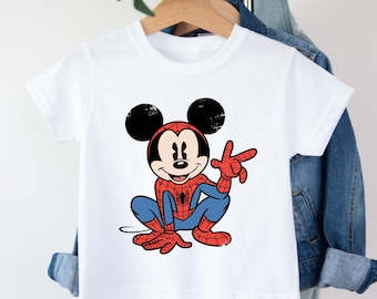 Spiderman Mickey T-shirt, Boys Disney Shirt, Mickey Mouse Shirt, Disney Family Matching Shirt, Birthday Gift for Kids, Disneyland Kids Shirt