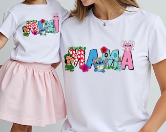 Mama and Mini Matching Stitch Shirt, Disney Lilo and Stitch, Disney Mom Shirt, Kids Stitch Mini Shirt, Baby Shirt, Mother's Day Gift