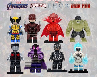 Marvel Universe Custom Minifigure Spiderman Wolverine Hulk X-men