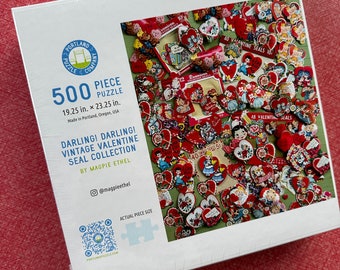 Vintage Valentine Seal  Collection Puzzle, 500 Piece Puzzle