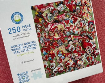 Vintage Valentine Seal  Collection Puzzle, 250 Piece Puzzle