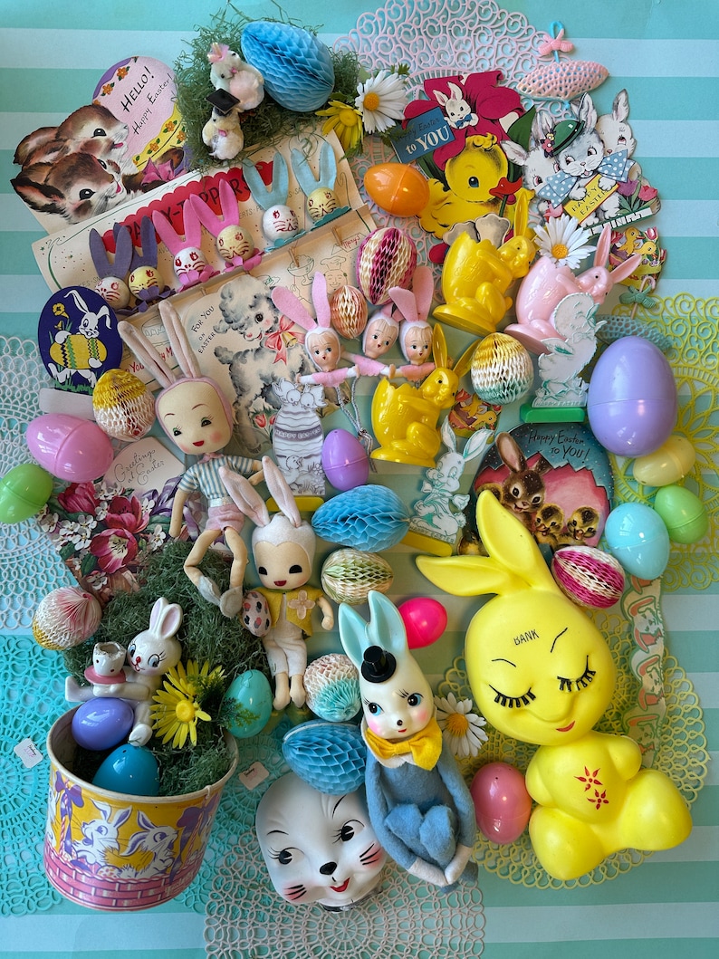 Vintage EASTER, Vintage Easter Basket Goodies, 500 Piece Puzzle image 2