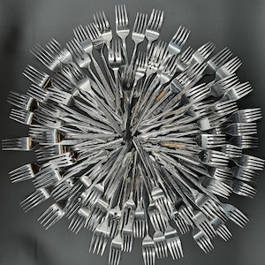 Mix and Match Vintage Stainless Steel Silverware MCM Flatware Unique Wedding Idea Place setting for 4 Plus 2 Free Serving Pieces