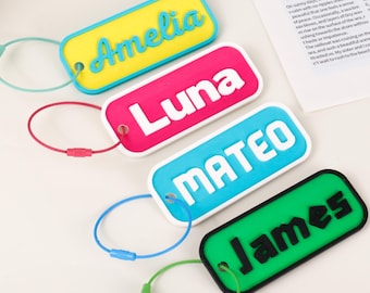 Personalized 3D Printed Name Tags | Luggage Tags | Name Tags | Backpack Tags | Water Bottle Tags | Christmas Gifts | Party Pack Tags