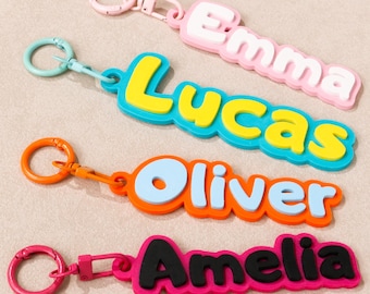 Custom Name 3D Printed Keychains:  Name/Backpack tags, Christmas gifts