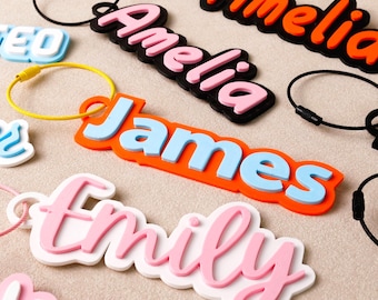 Customized nametag 3D printed keychains | Name keychain gifts | Name tags | 3d printed bag tag | Named water bottle tag | Christmas gifts