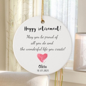 Decorazioni in ceramica personalizzate per il pensionamento / Regali personalizzati per il pensionamento / Regali di apprezzamento per colleghi e dipendenti / Decorazioni in ceramica