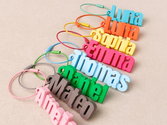 Personalized Name 3D Printed Keychains: Custom letter keychain,Party gifts
