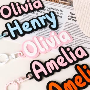 Customized name 3D printed keychains, Name keychain gifts, Name tags,Backpack labels,Children&#39;s gifts,Back-to-school gifts,Sports bag labels