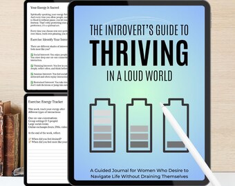 Introvert's Guided Journal | Women's Self-Care, Peace & Boundaries (PDF eBook)