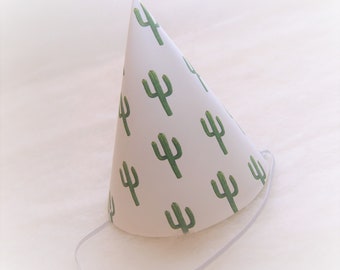 Cactus Simple Party Hat - cactus birthday party, prickly pair party, cinco de mayo party