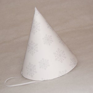 Simple Birthday Party Hat - Snowflake , Frozen Party, Winter Wonderland Onederland Party