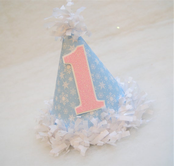 Download One Derland Snowflakes New Winter Wonderland Birthday Party Hat Winter Onederland Winter Blue And Pink Party Party Supplies Paper Party Supplies Seasonalliving Com