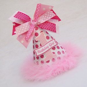 Hot Pink Polka Dot Party Hat image 1