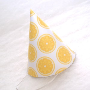 NEW Lemons Simple Party Hat - pink lemonade birthday party