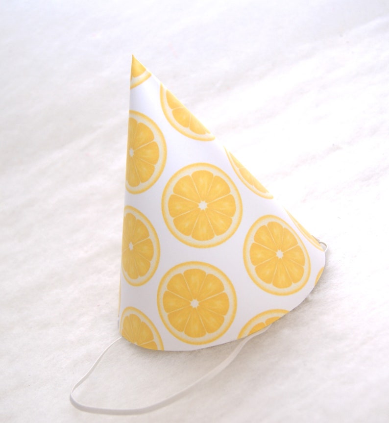 NEW Lemons Simple Party Hat pink lemonade birthday party image 1