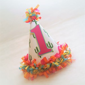 Fiesta Cactus Party Hat - cactus birthday party, prickly pair party, llama party, cinco de mayo fiesta