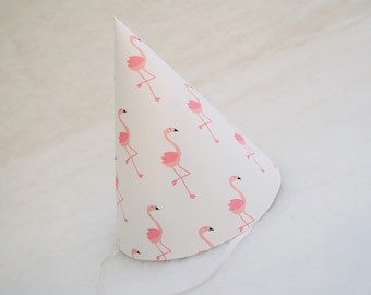Simple Birthday Party Hat - Pink Flamingo
