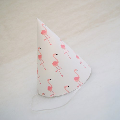 Simple Birthday Party Hat Pink Flamingo Etsy