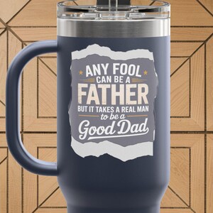 Travel Mug 40oz Large Drinkware Big Thermos Cup Good Dad Theme Gift for Daily Use Any Occasion Insulated Tumbler for Coffee Tea