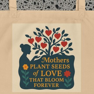 Mamas große Eco-Einkaufstasche Wiederverwendbare Einkaufstasche Einkaufstasche Strandtasche Bauernmarktgeschenk Immergrüner Geburtstagsgeschenk für Mama