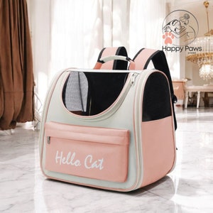 Stilvoller Katzenrucksack | Atmungsaktiver Reisebeutel für Katzen | Leichter und langlebiger Transport von Haustieren Perfekt für Ausflüge und Tierarztbesuche.