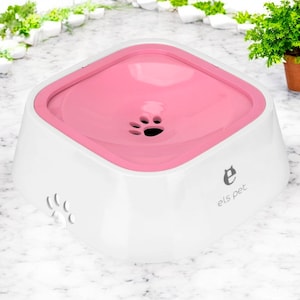 Bebedero antiderrames para perros, dispensador portátil para mascotas, alimentación lenta, a prueba de fugas, capacidad de 1,5 l, fácil de limpiar, para uso en casa, coche o exterior.