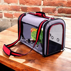 Vogel-Reisetasche, tragbarer Papageienträger mit Sitzstange, atmungsaktives Design für Abenteuer im Freien, leichter Haustier-Reisekäfig, faltbarer Träger