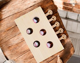 Interactive Cat Puzzle Toy – Wooden Whack-a-Mole Game