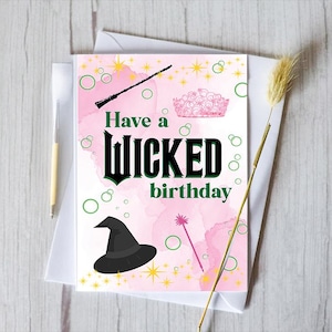 Wicked Birthday Card PNG File, Digital file, Have a Wicked Birthday