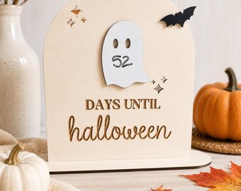 Halloween Countdown Sign, shelf sitter